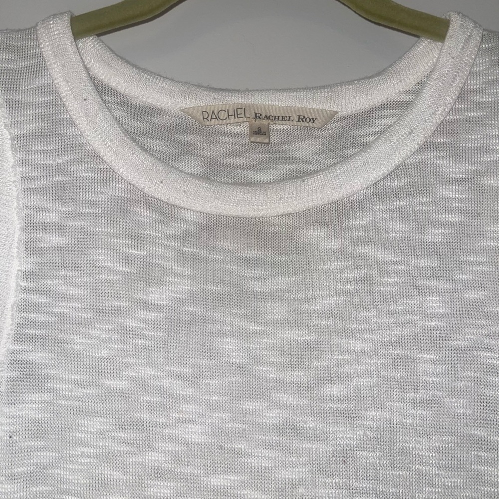 RACHEL Rachel Roy Asymmetrical Slub Tank Top.